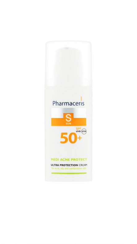 PHARMACERIS S ACNE OILY AND COMBINATION SKIN SPF50+ واقي حماية من الشمس للبشرة الدهنية المعرضة للحبوب والمختلطة
